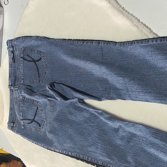 Ethyl Womens Boot Cut Blue Jeans - Picture 11 of 13